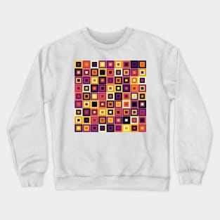 Abstract Square Geometric | Pop Fashion Modern Fusion Regular Black Red Yellow Crewneck Sweatshirt